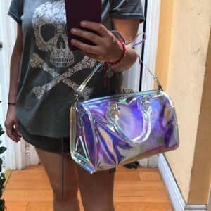 Iridescent Duffle Handbag.